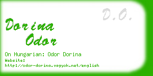 dorina odor business card